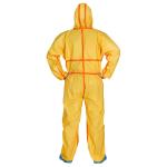 Yellow Heavy Industry Type 3 Disposable Coveralls Chemical Fluids Protection