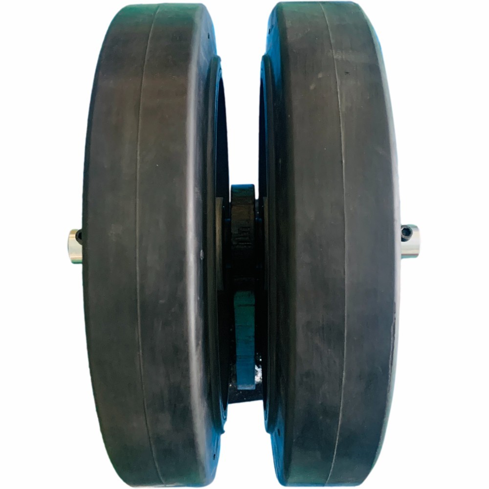 Aluminum Core Elastic Rubber Forklift Caster Wheel 100mm For Hand Pallet Truck