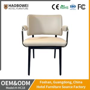 Quality Medium Back Armrest Restaurant Hotel Dining Chair Leather Carver Customized wholesale