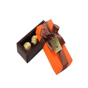 Quality 3pcs chocolate lid and base gift box Folding 6 pcs chocolate packaging box wholesale