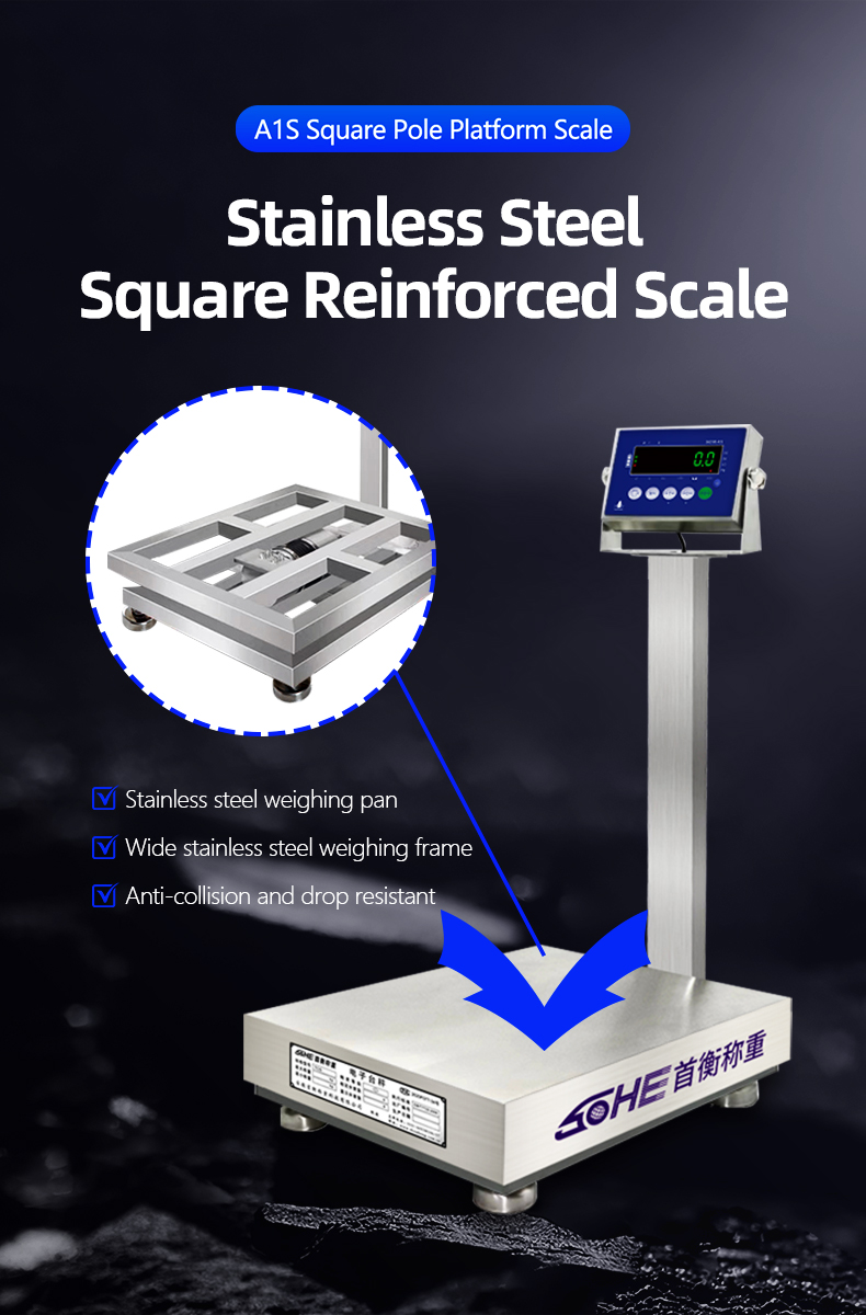 Power Supply 10.5V/1A 200KG Stainless Steel Scale for Seafood and Food Factories