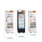 Commercial Glass Swing Single Door Upright Showcase Cooler White Black 250L