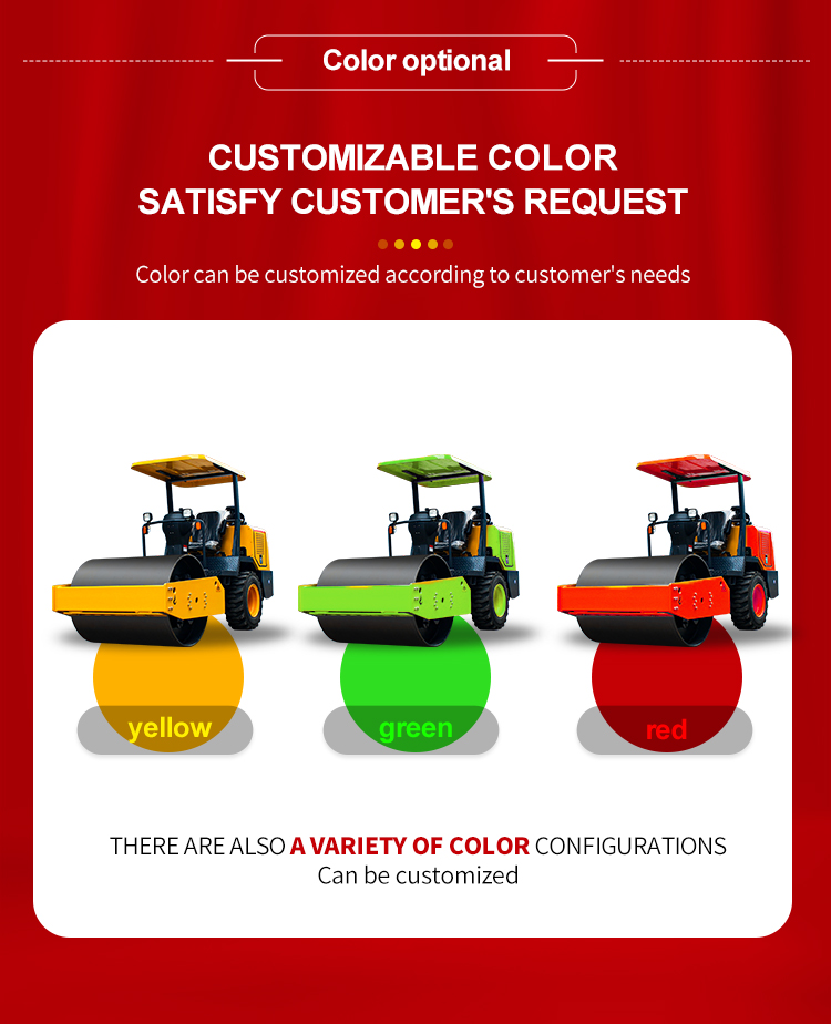 55KN Excitation Force 0.8ton 1ton 3.5ton Double Drum Vibratory Compactor Road Roller