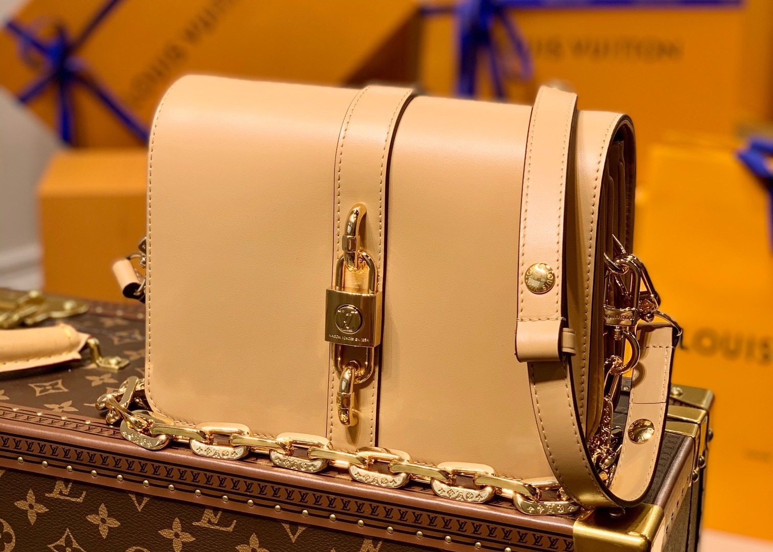 Khaki Luxury Cross Body Bag