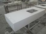White Quartz Solid Stone Countertops For Kitchen 2.5 G / Cm3 Bulk Density
