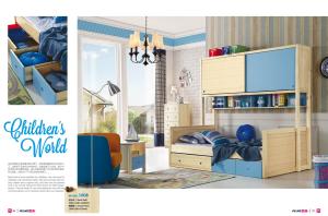 Quality pine kids bed with sliding-door wardrobe solid wood furniture,#1008 wholesale
