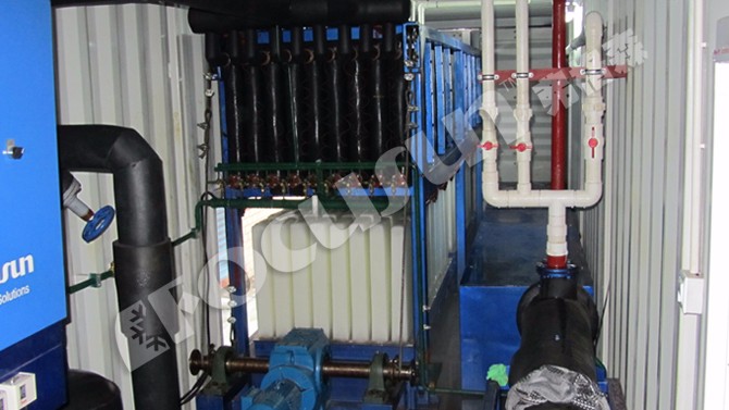 10 Ton Daily Capacity Containerized Direct Refrigeration Block Ice Machine