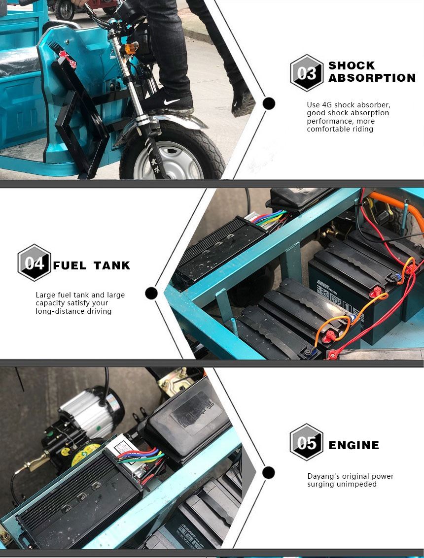 800W Electric Tricycle Cargo Bike for Cargo Transport Efficiency and Reliability