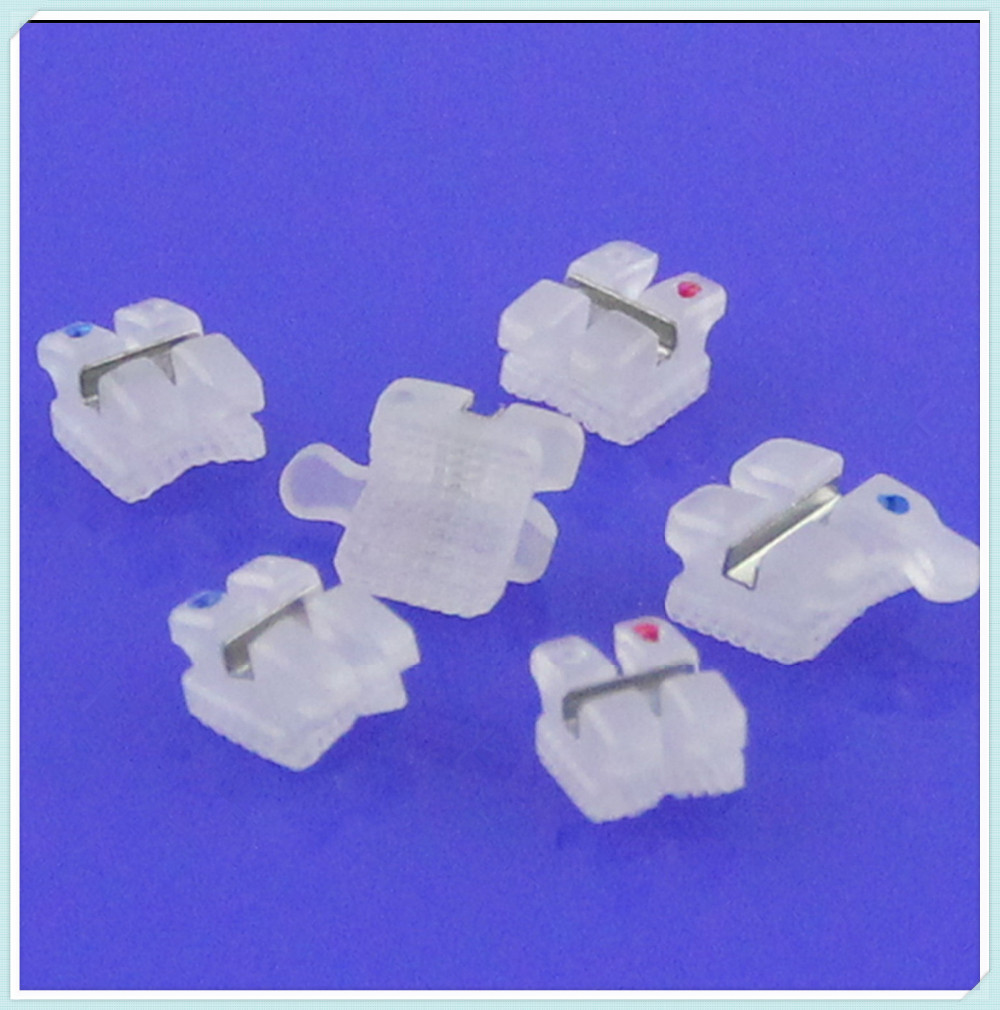 Class II ALS Orthodontic Bracket Lingual Dental Golden Coated Brace Customized