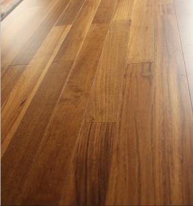 Quality Jointed 2230mm Myanmar Teak Engineered Parquet Flooring, Natural Color And Semi Gloss wholesale