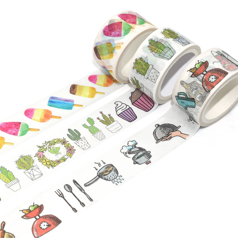Custom Adhesive Japanese Tape Printed Decoration Masking Washi Tape
