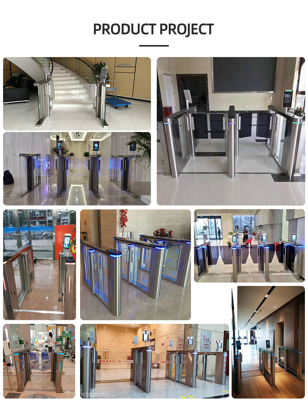 Subway Airport Security Anti Collision 35w Speed Gate Turnstile Entry Systems