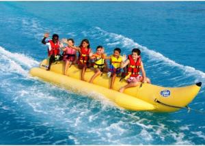 Quality 6 - 8 Riders Banana Boat Towable Inflatables For Beach , Lake Water Exciting Games wholesale