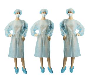 Quality Surgical Non Woven Garments PP PE Coated XXL Full Length Custom Color wholesale