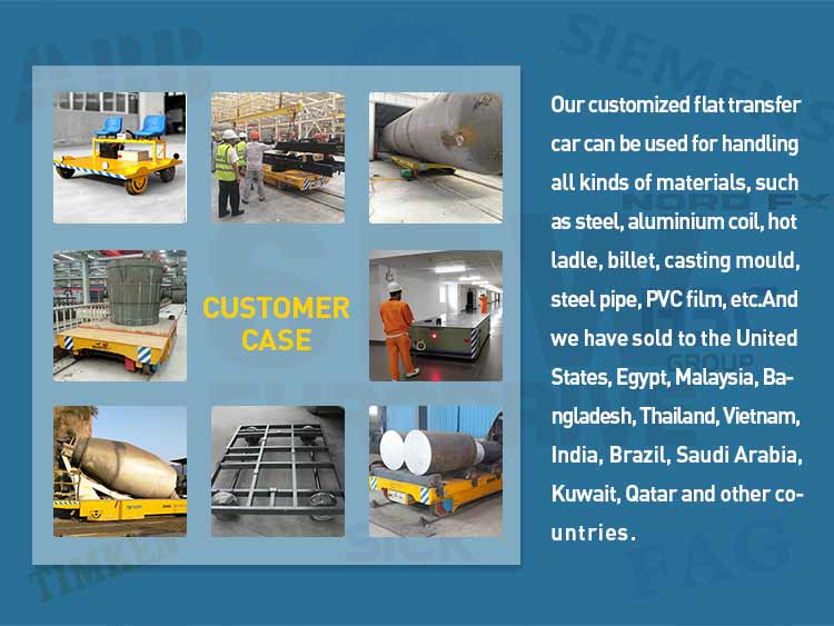 20t Battery Powered Material Transfer Cart Running on Cement Floor