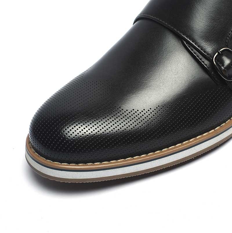 Comfortable Black Mens Genuine Leather Casual Shoes