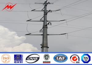 Quality 70FT Hot Dip Galvanized Electric Utility Poles AWS D 1.1 For Distribution Line wholesale