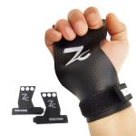 Fitness safety gym equipment carbon leather 3 holes calleras crossfit hand grips