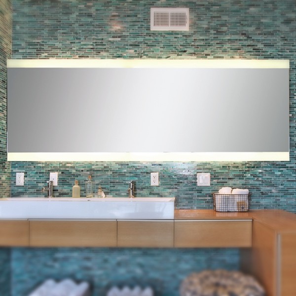 Wall Backlit Feature Rectangle Backlit Bath Light Mirror for Hotel ETL Certification