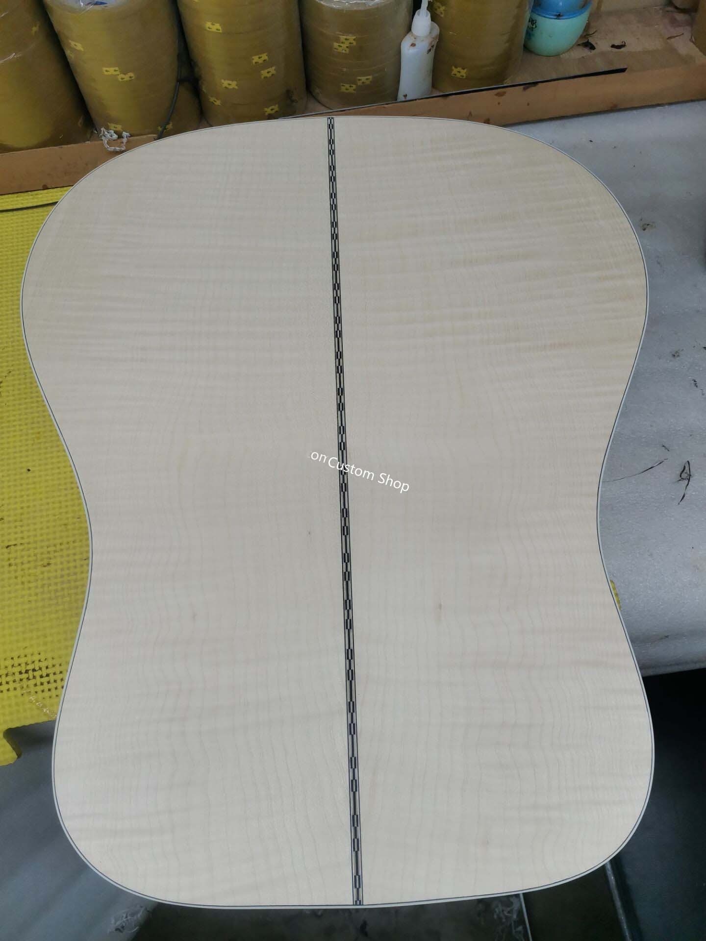 Custom 12 strings 41 inch Flamed Maple Neck Doves Dreadnought Acoustic Guitar Deluxe Version Customized Headstock