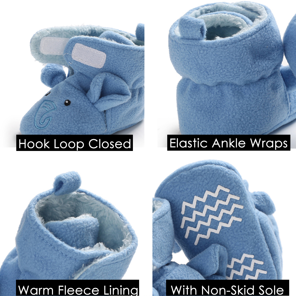 Lovely Cute animal Cotton fabric winter warm socks booties baby cartoon shoes