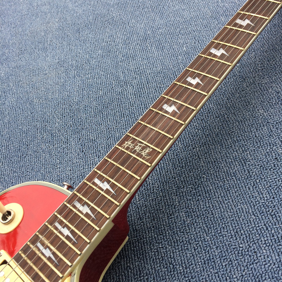 New arrival Custom LP electric guitar with 3 pickups ,Rosewood Fingerboar & Cherry Sunburst color guitar, Free shipping