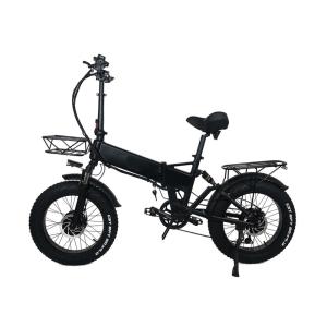 Quality LCD Display 750W 20&quot; Electric Fat Bike Folding Frame 48V 15Ah Full Suspension Ebike Rear Hub Motor wholesale