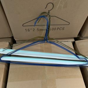 Quality Notched Painting Wire Shirt Hangers Powder Coating / Electrostatic Spraying wholesale