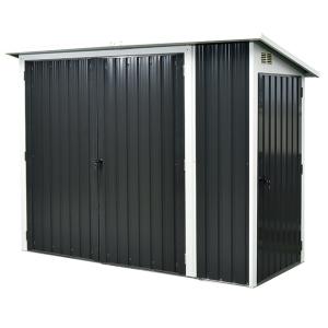 Quality BS Series Metal Bike Storage Shed 4 X 6ft Anthracite RAL 7016 0.25mm Coated Colors Panel wholesale