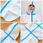 White Type 4 Disposable Coveralls Liquid Splash Protective Disposable Coverall