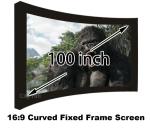 Quality Assurance Cinema Projector Screens 100 Inch DIY Curved Fixed Frame Wall
