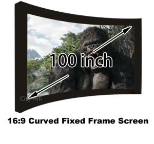 Quality Quality Assurance Cinema Projector Screens 100 Inch DIY Curved Fixed Frame Wall Mounted wholesale