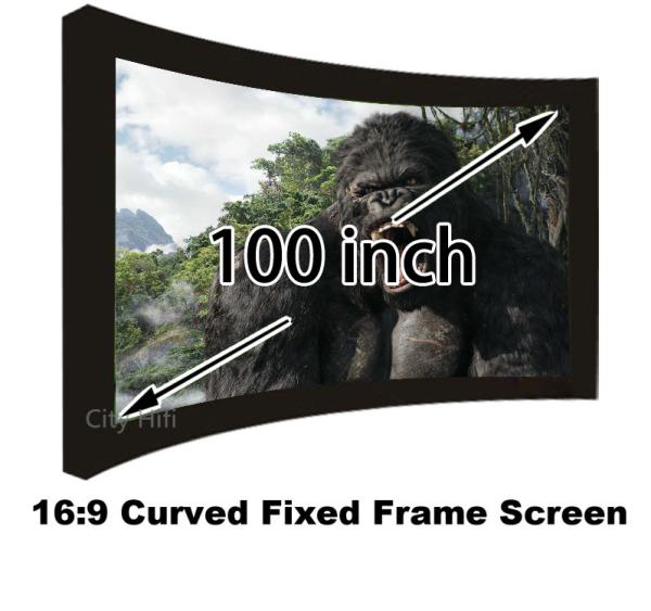 Quality Assurance Cinema Projector Screens 100 Inch DIY Curved Fixed Frame Wall