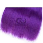 Purple Straight Remy Human Hair Bundles Sew In Weave Bundles Brazilian Bundle
