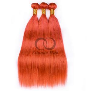Quality Orange Red Straight Remy Human Hair Bundles Sew In Weave Bundles Brazilian Bundle Deals wholesale
