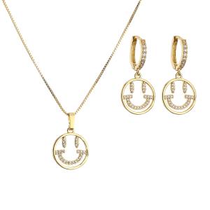 Quality Smiley 18K Gold Jewelry Set wholesale