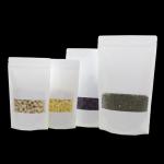 Gravure Printing Kraft Paper Bag With Clear Window Food Grade With Zipper