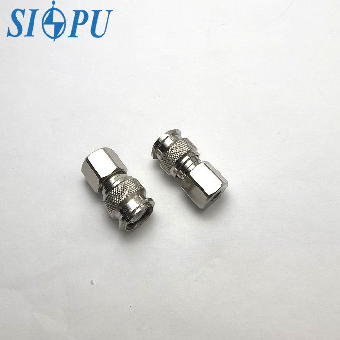 TNC straight male RF adapter RG142/U coaxial cable connector with safety hole