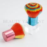 Multicolored Hair Kabuki Makeup Brush OEM Logo Facial Beauty Tools