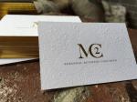 Luxury Uncoated Paper Card Hot Stamp Gold Foil Business Card Black And White