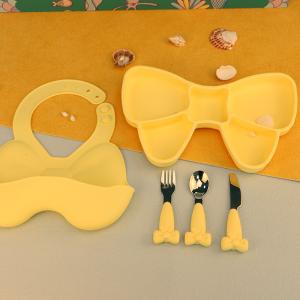 Quality Gift Box Present Silicone Tableware Set For Kids Girls Eco-Friendly Durable Food Grade wholesale
