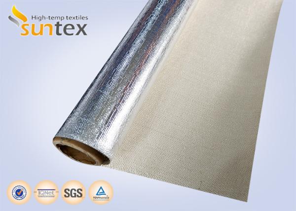 1.7mm Aluminum Foil Fiberglass Cloth Heat Shield Fiberglass Fabric For Fireproof