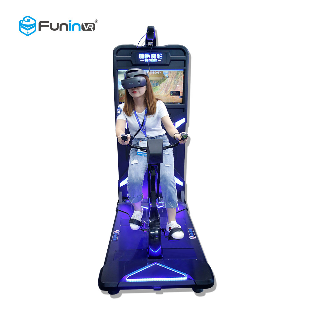 Indoor 9D Virtual Reality Stationary Bike / Exercise Bike Virtual Ride