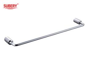 Quality Zinc Single Towel Bar Holder Bathroom Accessories Chrome OEM Zinc Base Round wholesale