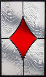 Quality new technology of decorative glass with patina caming for cabinet door wholesale