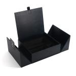 Clothing Black Eco Friendly Gift Box Packaging Magnet Rigid Paper With Foam