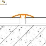 Screw Fix Laminate Floor Threshold Strip , Wood Grain Metal Transition Strips