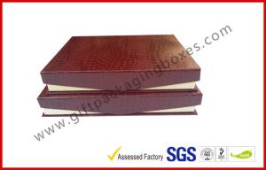 Quality Leather Magnetic Box Customized Crocodile Leather Paper Satin Covered Foam wholesale