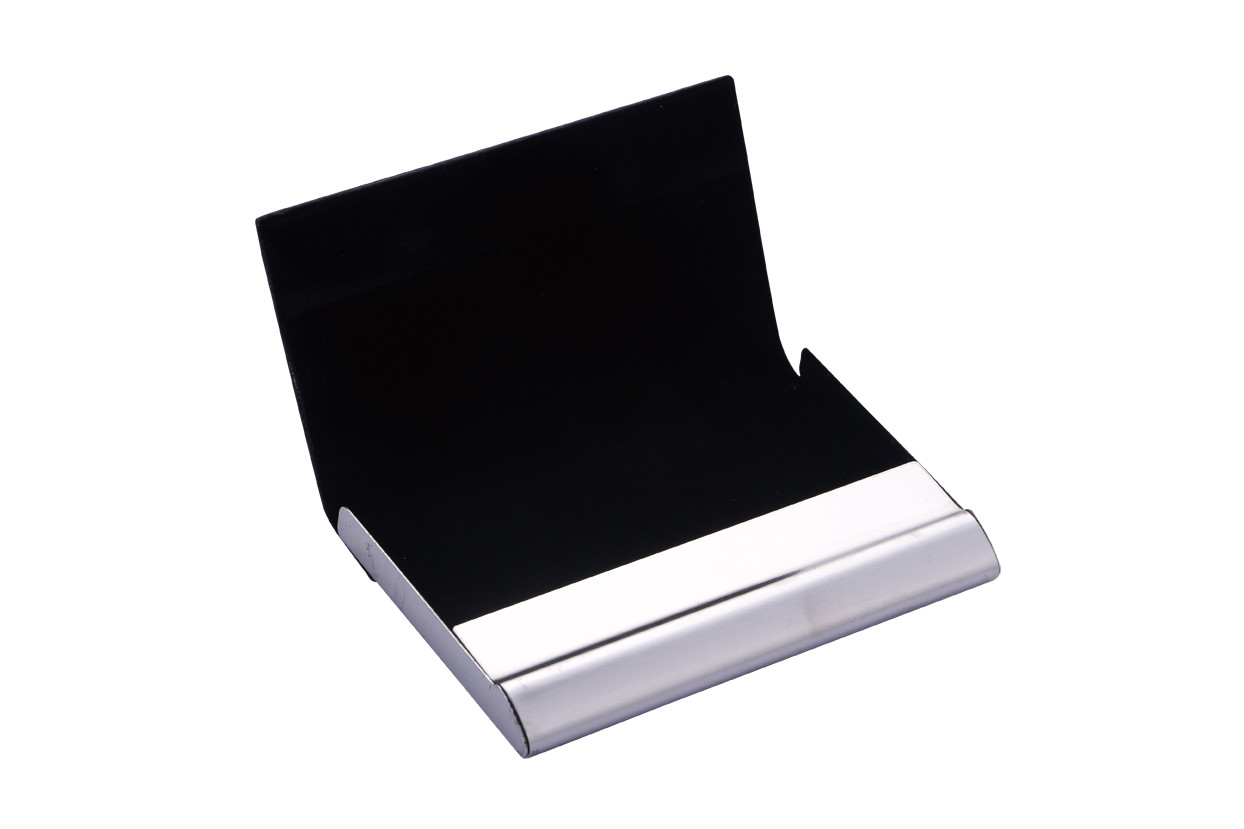 Stylish Rectangle Metal Business Card Case Holds Up To 50 Name Cards