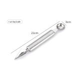 Stainless Steel Double Ball Watermelon Carving Knife Set for Fruit Vegetable